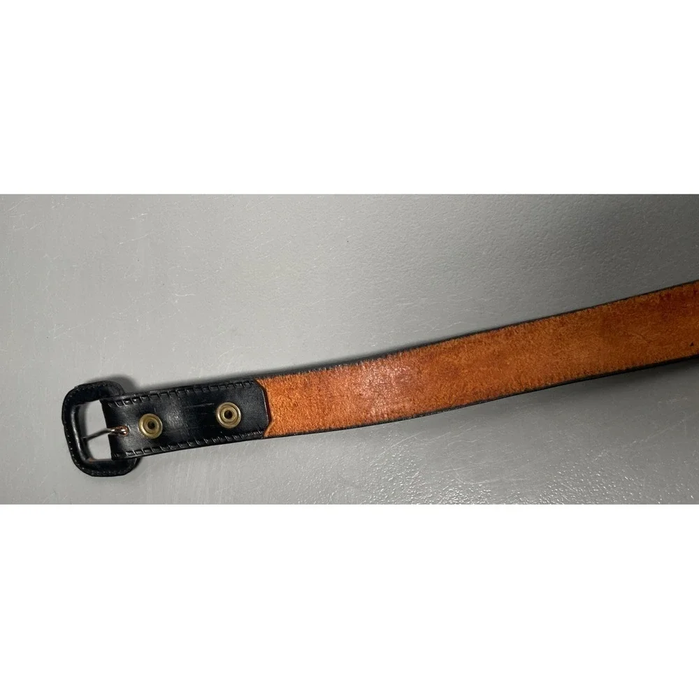 Men's Black Tooled Leather Belt Size‎ 42